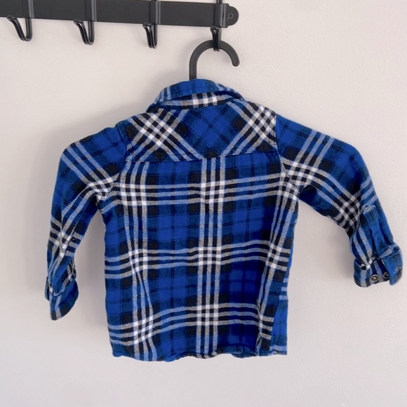 Toddler plaid 100% cotton flannel button down shirt - size 2 - Picture 2 of 6